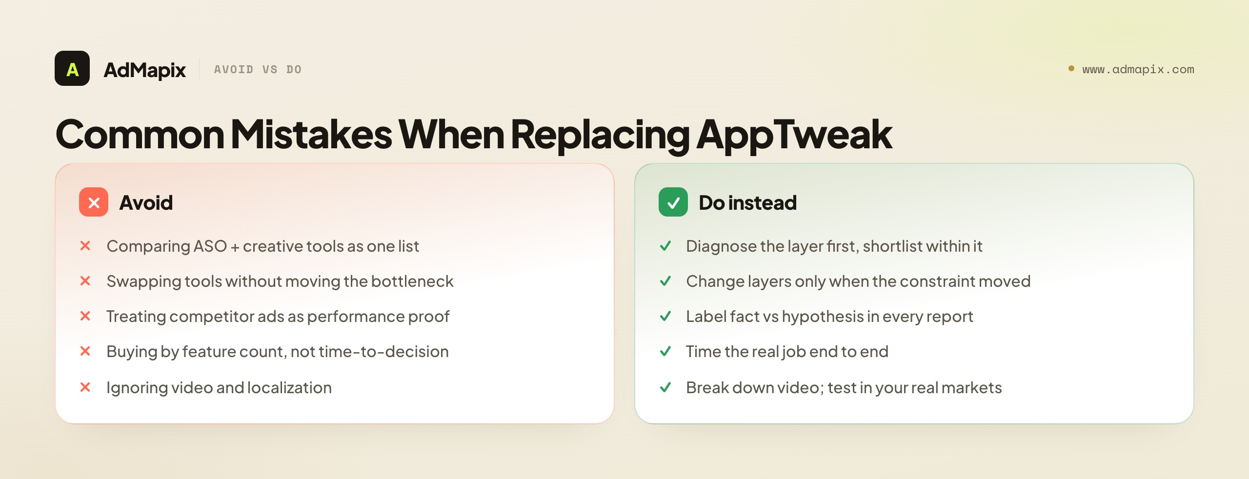 Common Mistakes When Replacing AppTweak