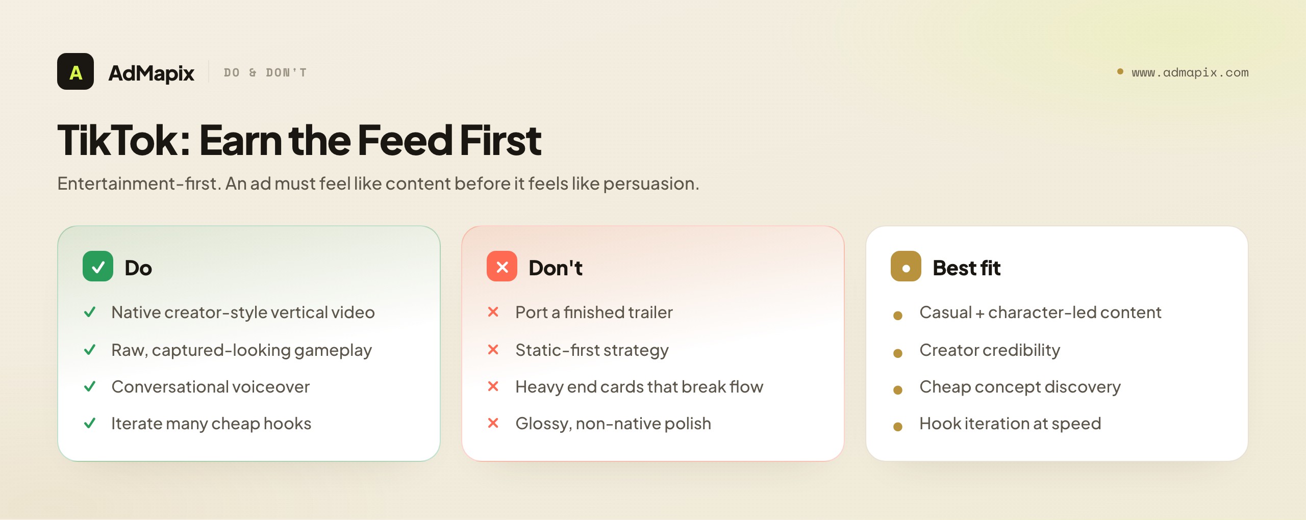 TikTok: Earn the Feed First