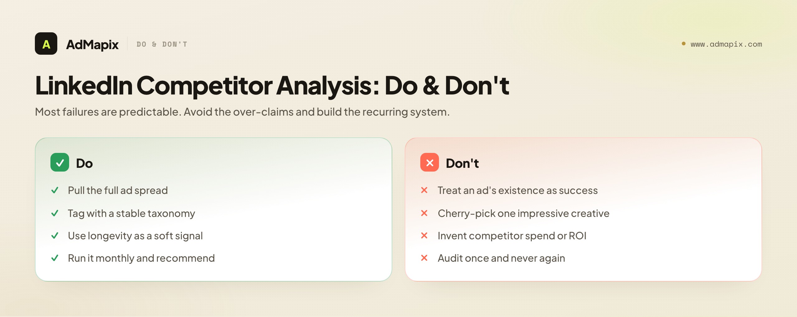 LinkedIn Competitor Analysis: Do & Don't