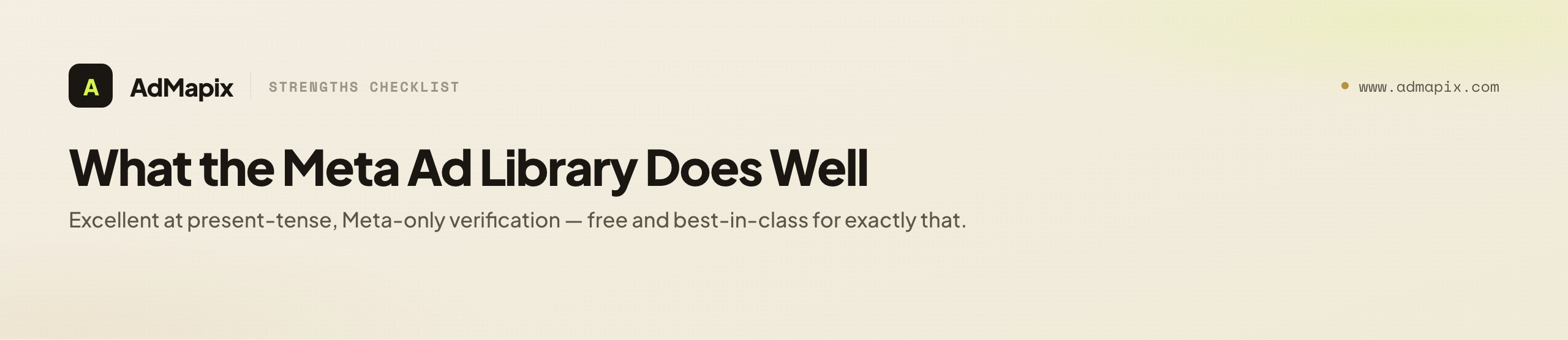 What the Meta Ad Library Does Well