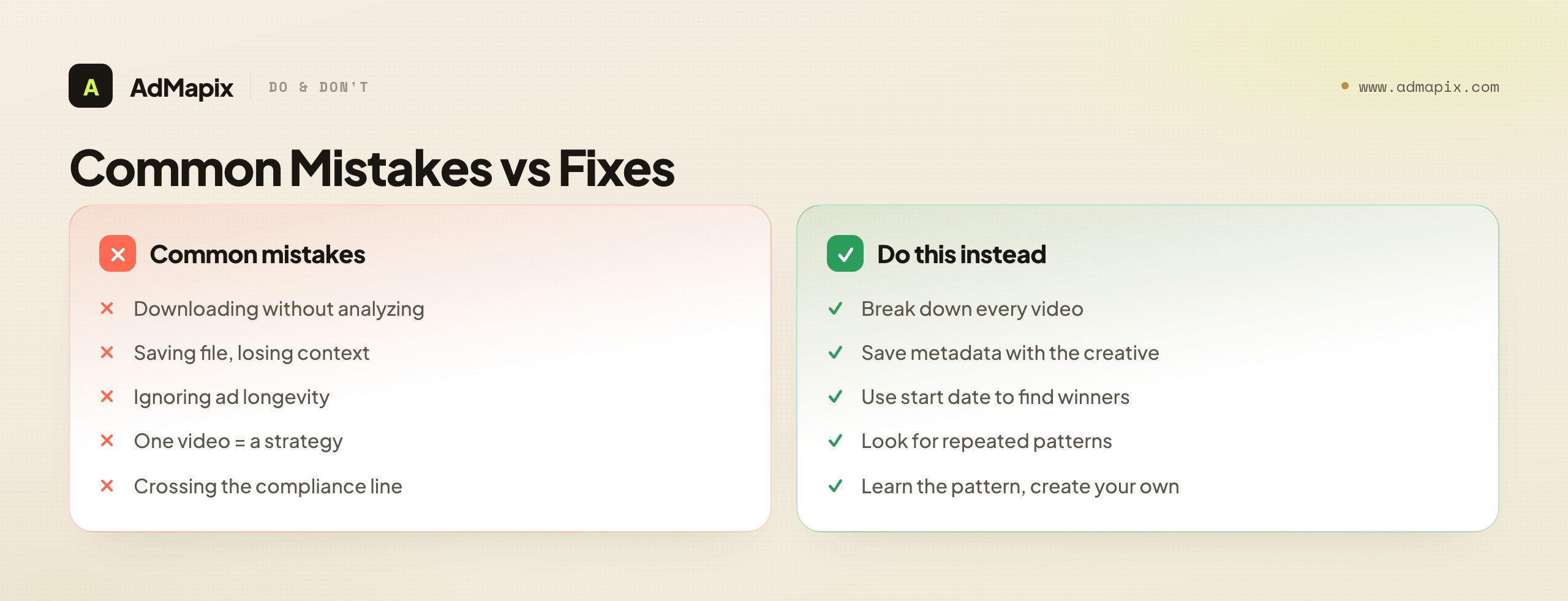 Common Mistakes vs Fixes