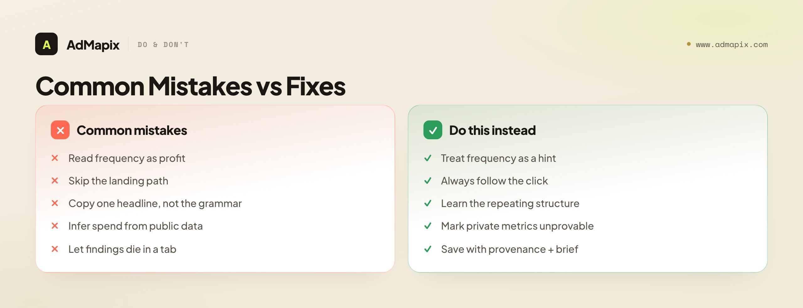 Common Mistakes vs Fixes
