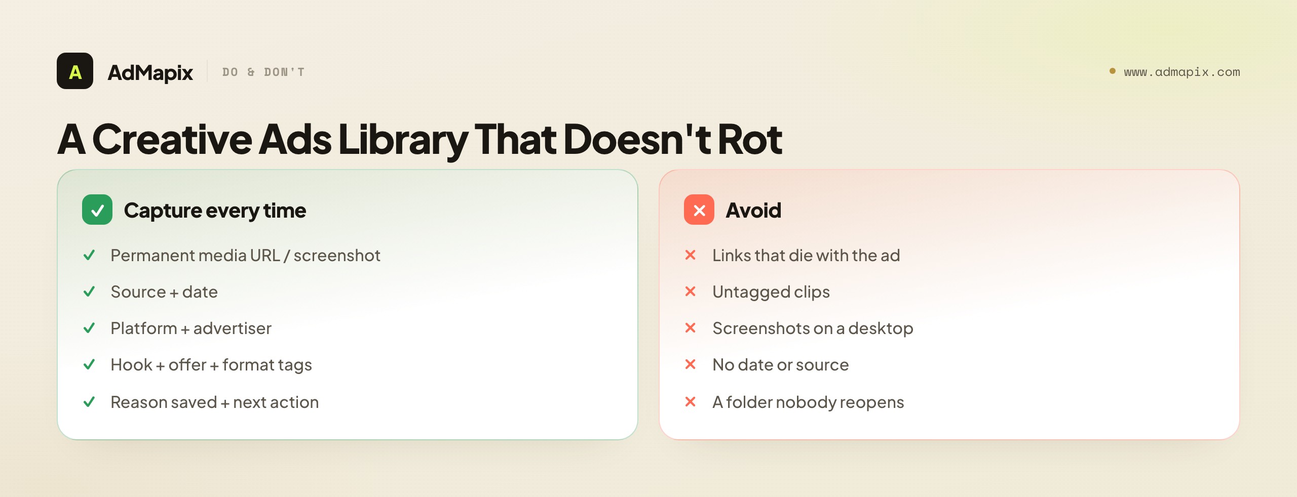 A Creative Ads Library That Doesn't Rot