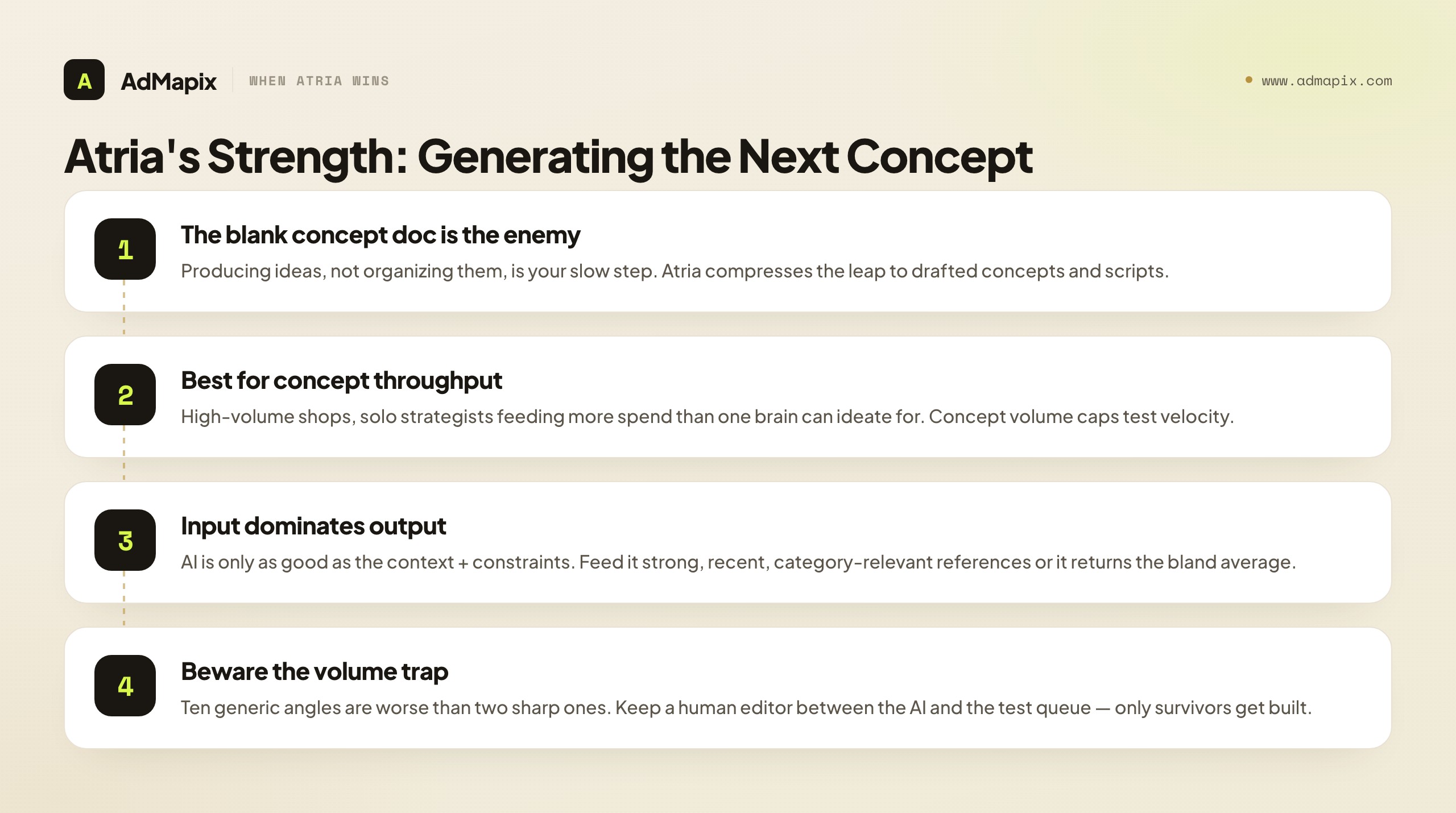 Atria's Strength: Generating the Next Concept
