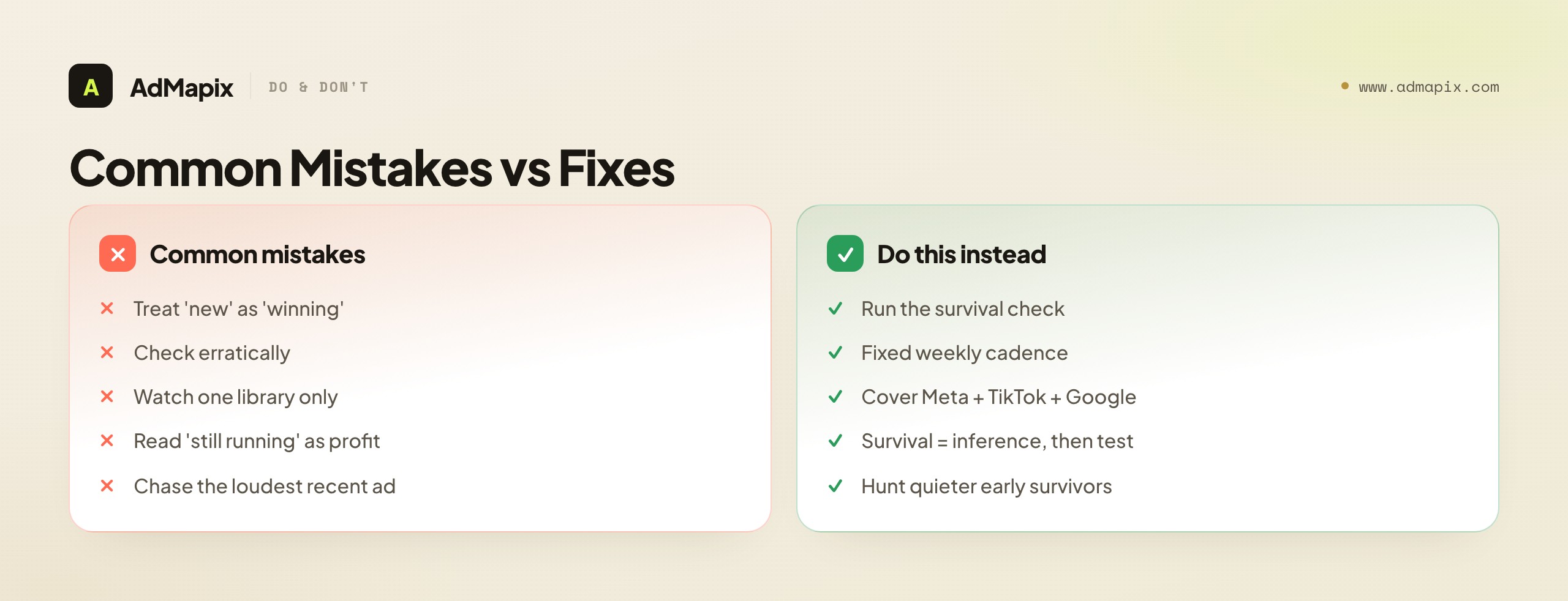 Common Mistakes vs Fixes