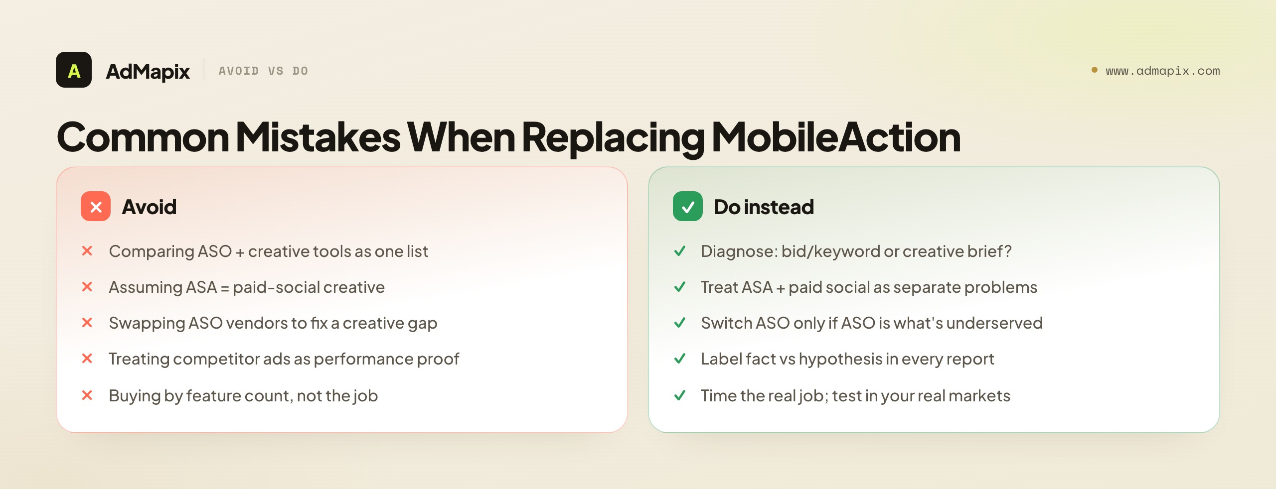 Common Mistakes When Replacing MobileAction