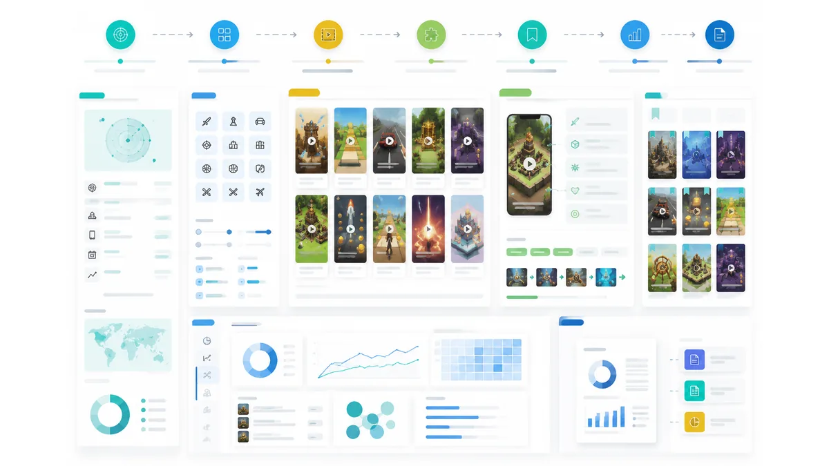 mobile game ad spy tool workflow for playable hooks genre patterns video evidence and reports