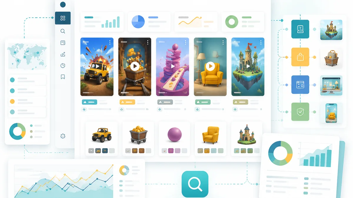 Ecommerce ad spy tool workflow: product visuals, offers, landing pages, and proof